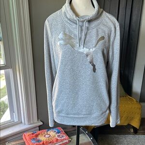 Puma Silver Logo Gray Sweatshirt